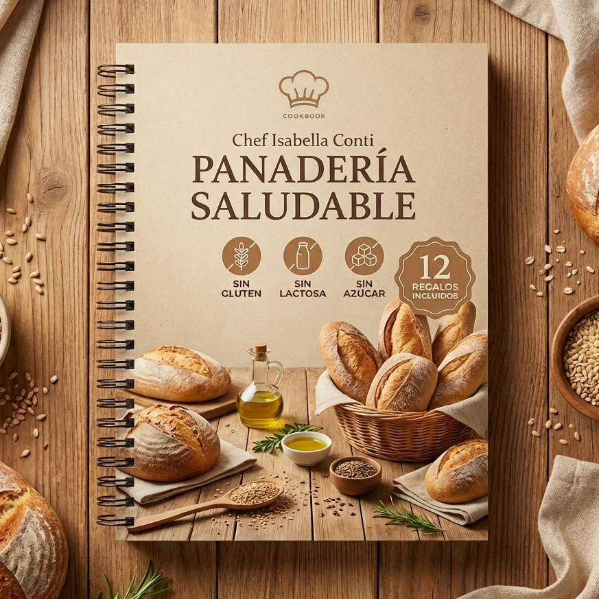 Mi Panadería Saludable, Sin Gluten, Sin Azúcares y Sin Lactosa + 12 BONUS GRATIS